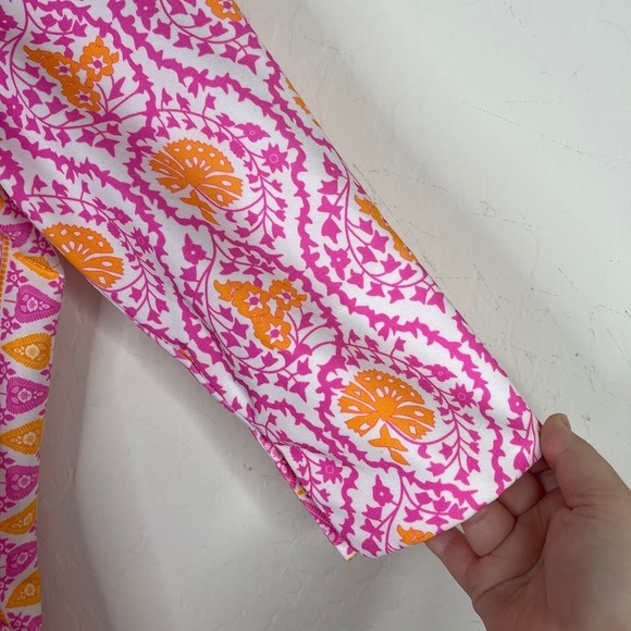 Gretchen Scott Floral Print‎ Dress Pink Artsy Coastal Resortwear Preppy Small - Picture 5 of 12